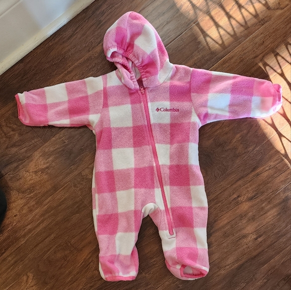 Columbia Pink Checkered Baby One Piece - Picture 1 of 4